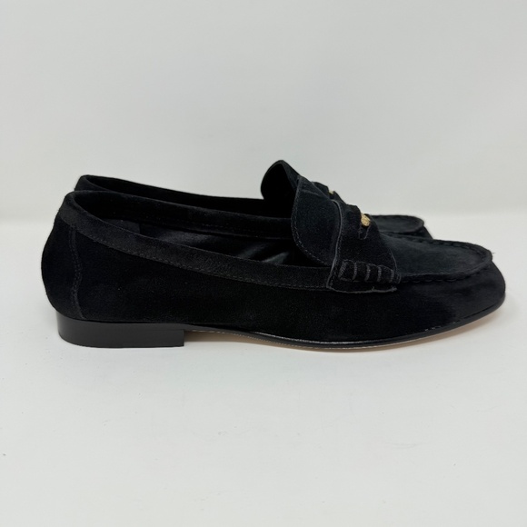 New Veronica Beard Suede Coin Penny Loafer Black Sz 8 - Picture 3 of 12